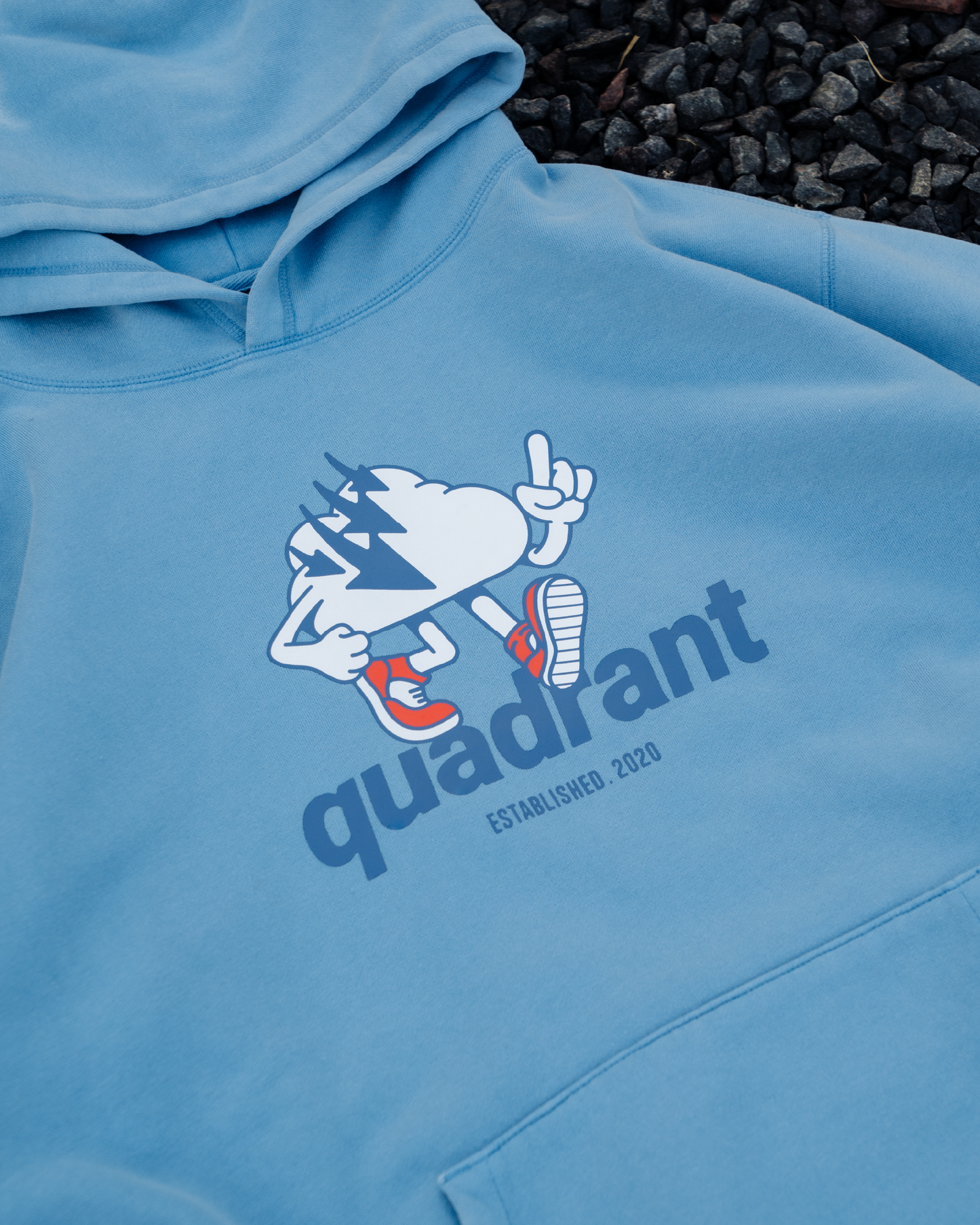 MASCOT HOODIE IN LIGHT BLUE