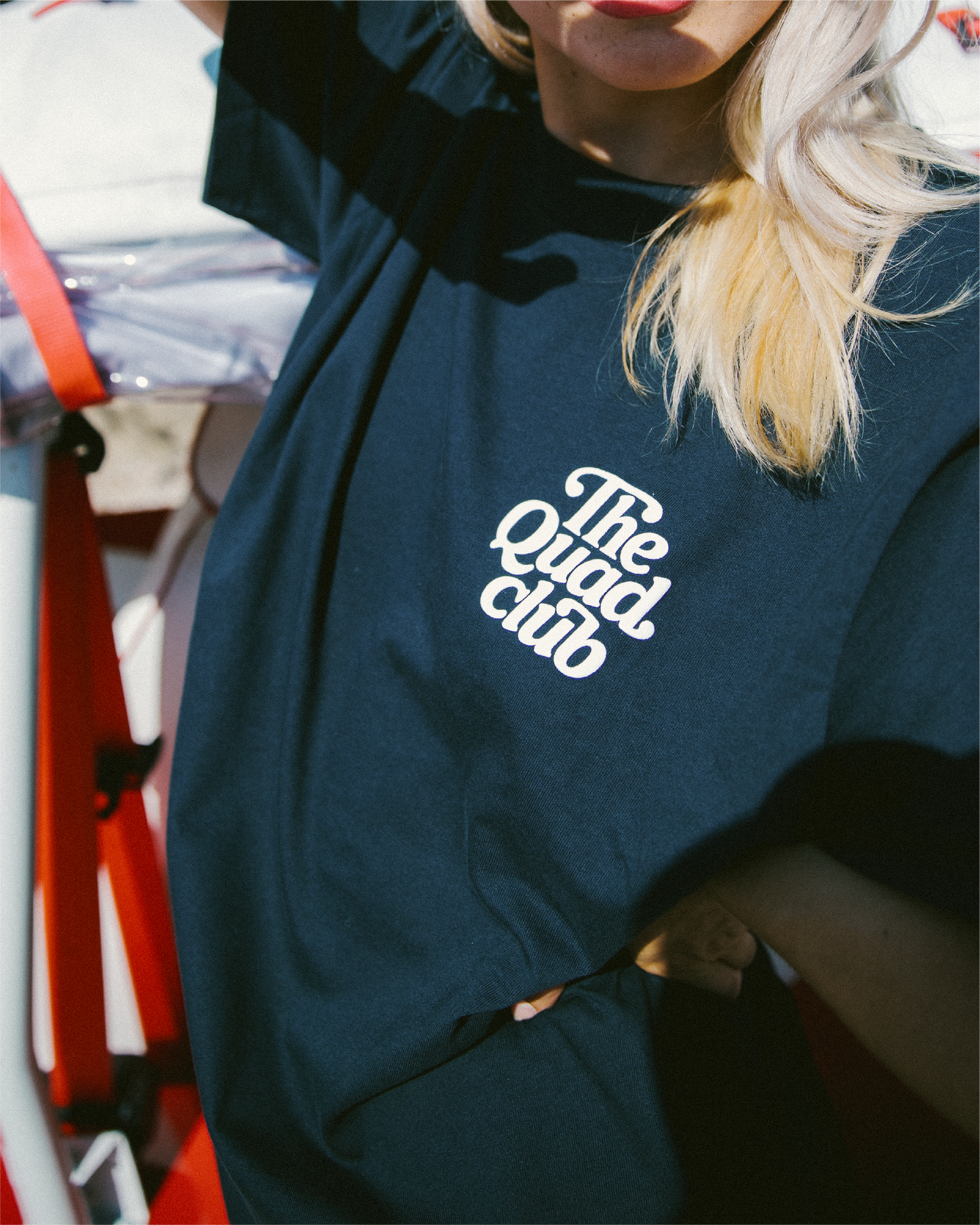 NAVY QUAD CLUB TEE