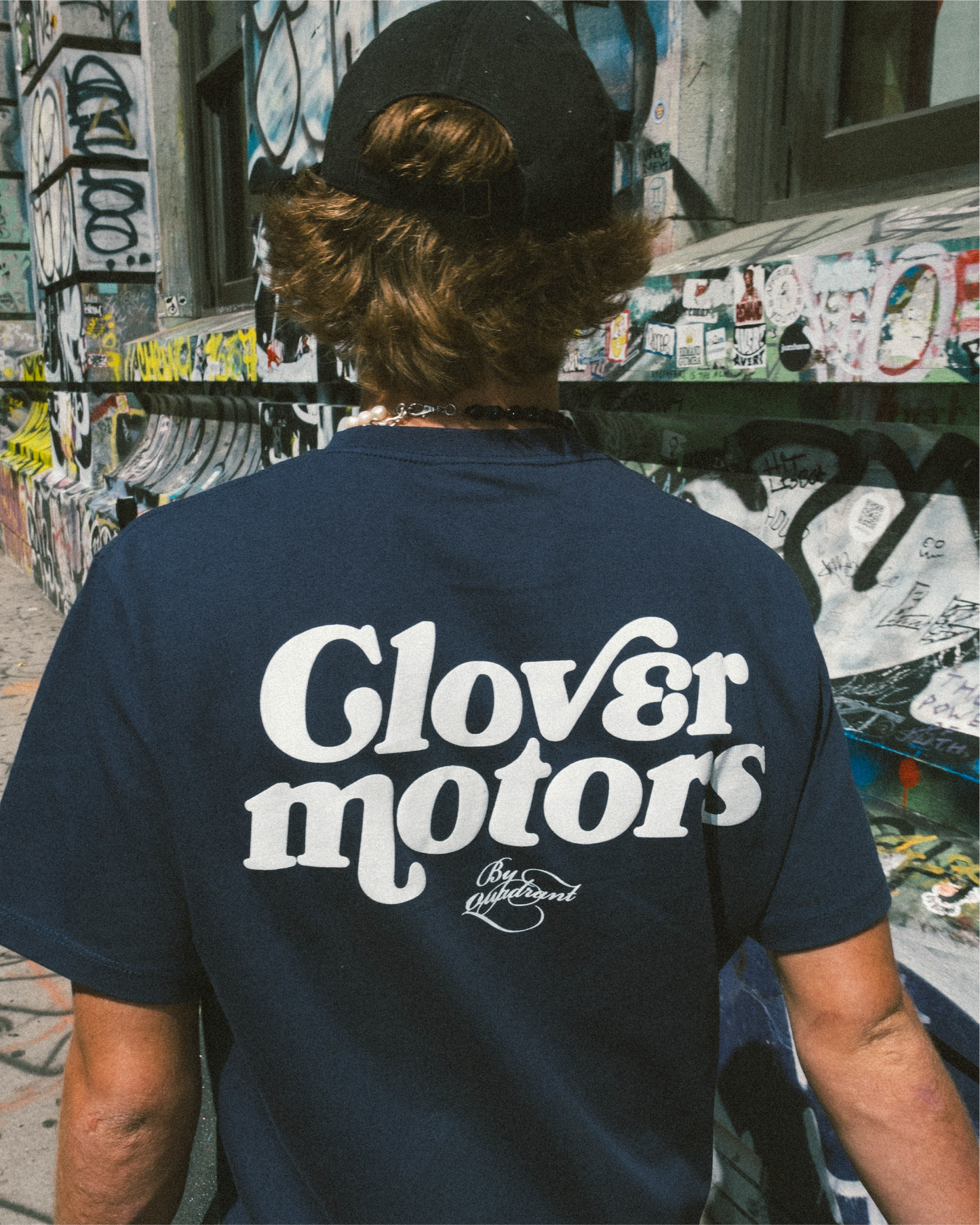 NAVY CLOVER TEE