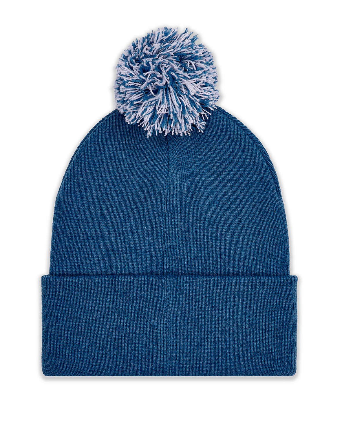 BLUE MERINO BOBBLE BEANIE