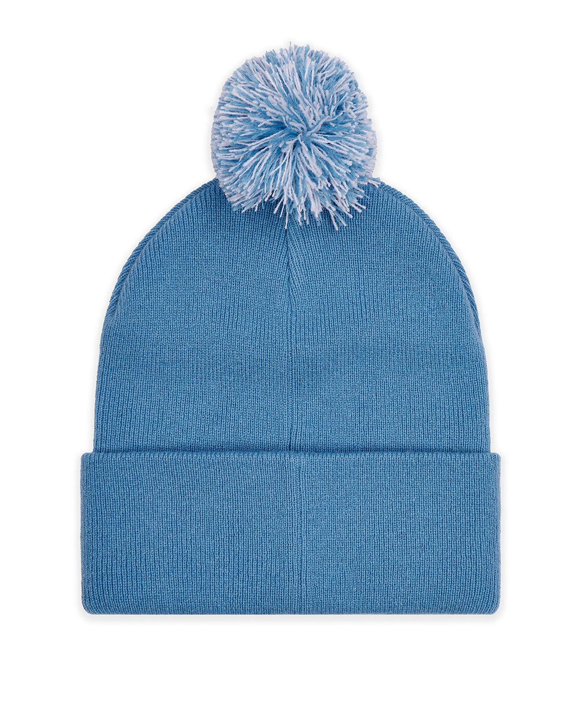 LIGHT BLUE MERINO BOBBLE BEANIE