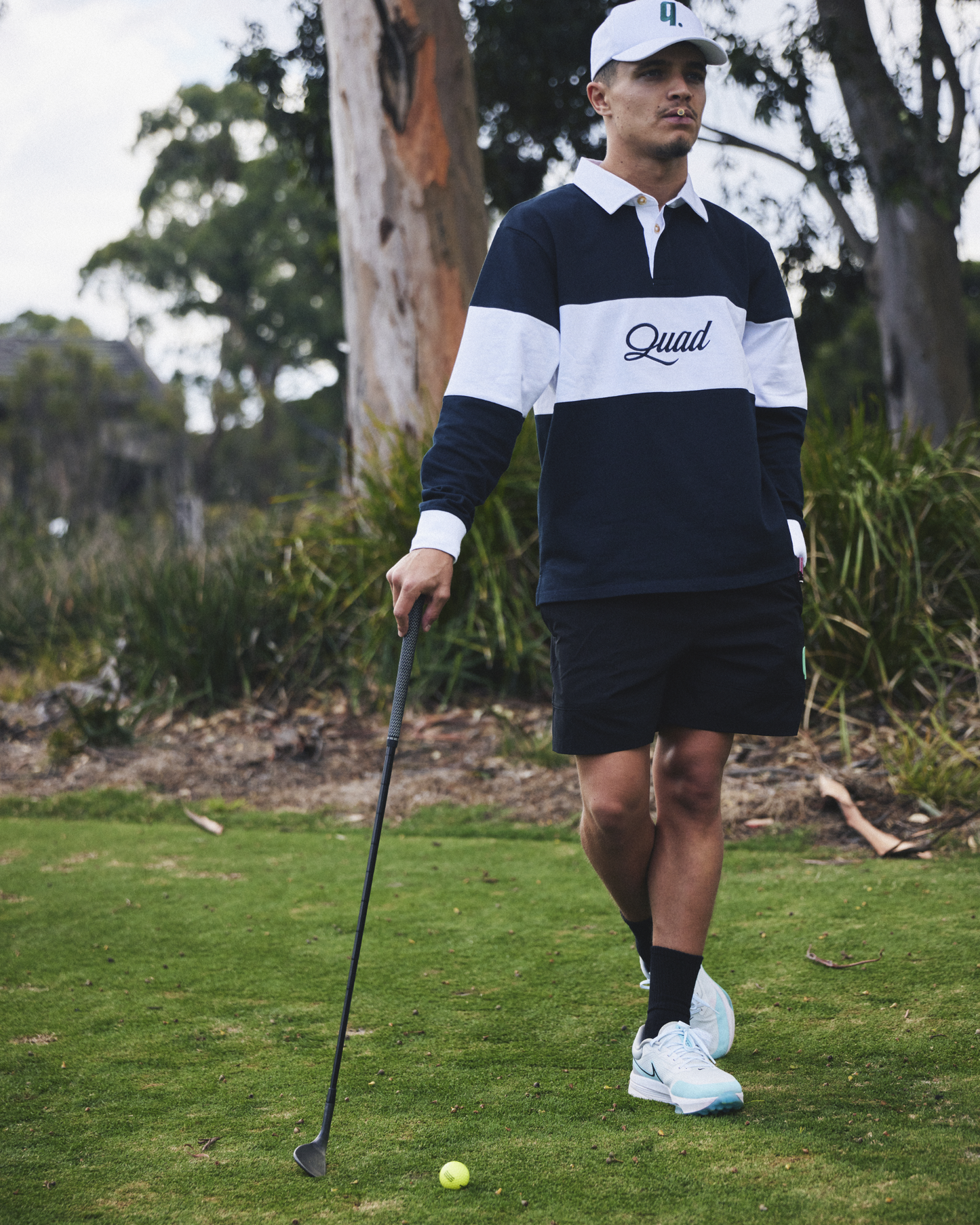 CLUB ATHLETIC NAVY PANELLED RUGBY SHIRT