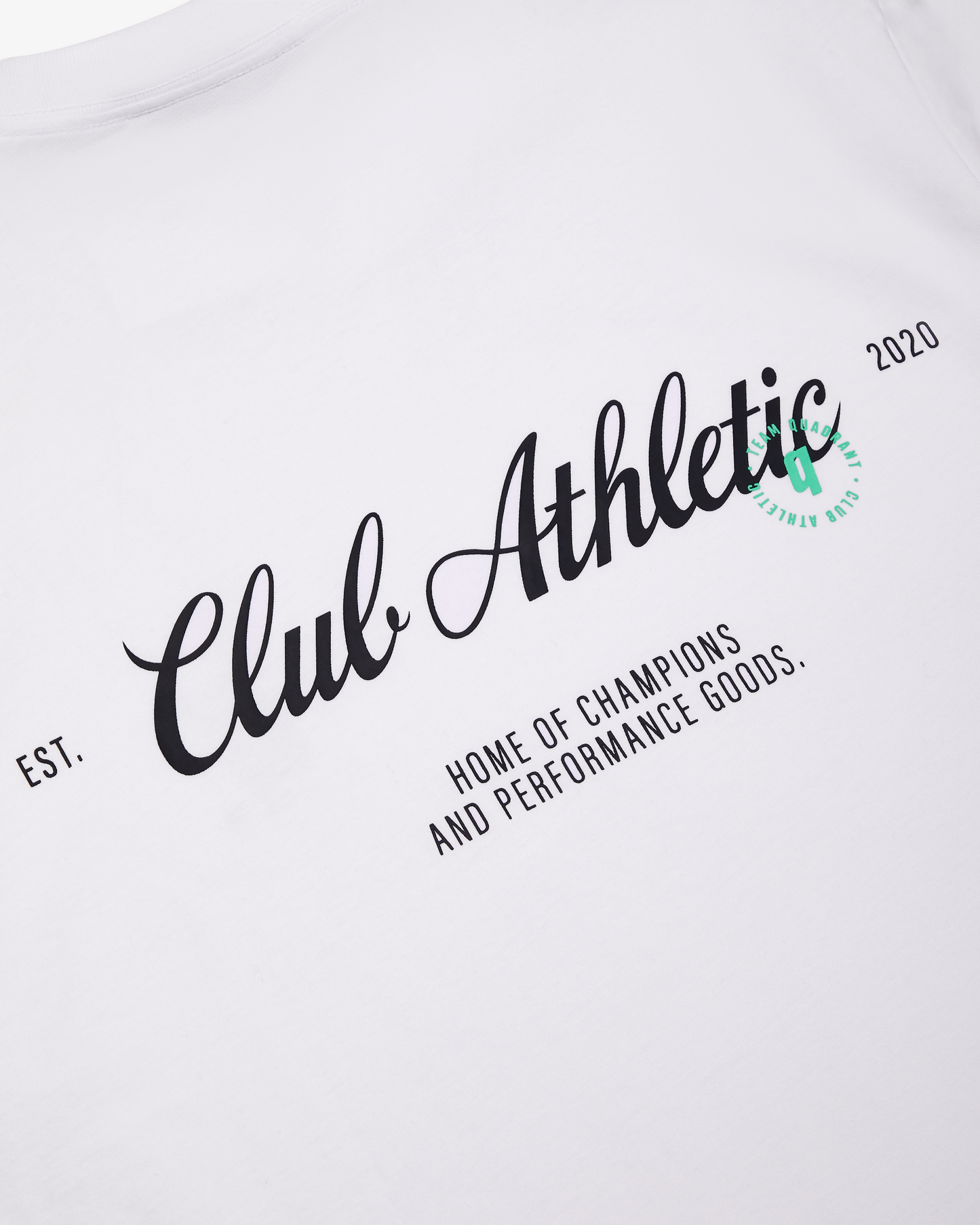 CLUB ATHLETIC WHITE SCRIPT TEE